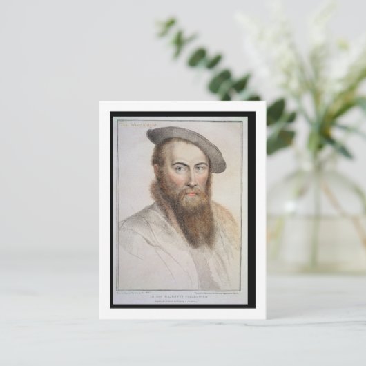 Sir Thomas Wyatt (c.1503-42) engraved by Francesco Briefkaart (Staand voorkant)