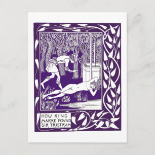 Sir Tristram van Aubrey Beardsley Illustratie Briefkaart