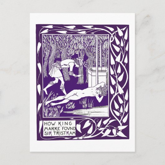 Sir Tristram van Aubrey Beardsley Illustratie Briefkaart (Voorkant)