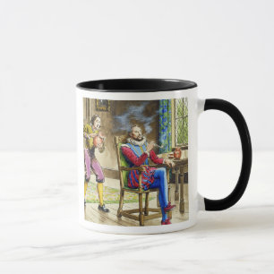 Sir Walter Raleigh (1554-1618) van 'Peeps in the Mok