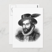 sir-walter-raleigh briefkaart (Voorkant / Achterkant)