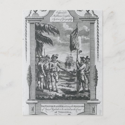 Sir Walter Raleigh Briefkaart (Voorkant)