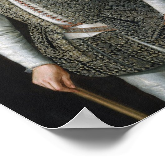 Sir Walter Raleigh Portrait - William Segar Poster (Hoek)