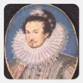 Sir Walter Raleigh Vierkante Sticker (Voorkant)