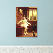 Sir Walter Raleigh's eerste rook Canvas Afdruk (Insitu (Houten vloer))