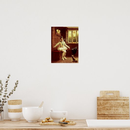 Sir Walter Raleigh's eerste rook Poster (Keuken)