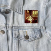 Sir Walter Raleigh's eerste rook Vierkante Button 5,1 Cm (In situ)