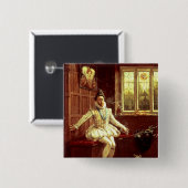 Sir Walter Raleigh's eerste rook Vierkante Button 5,1 Cm (Voorkant /achterkant)