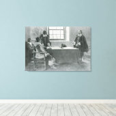 Sir William Berkeley Surrendering Canvas Afdruk (Insitu (Houten vloer))