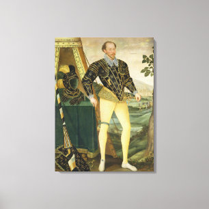 Sir William Drury, van Hawstead Suffolk (1527-1979 Canvas Afdruk