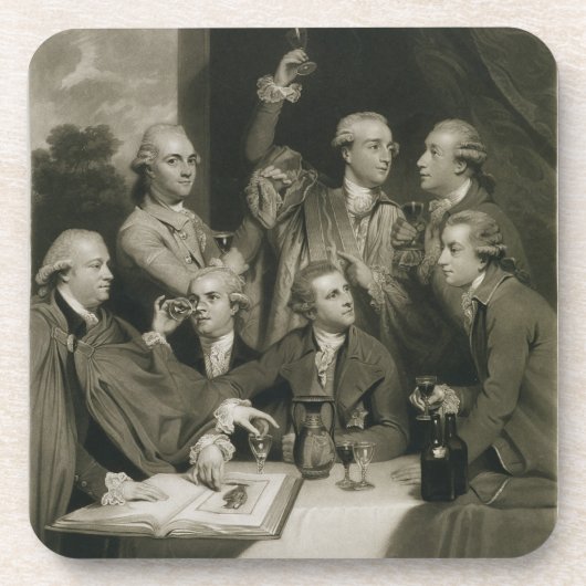 Sir William Hamilton (1730-1803) met andere Connoi Drankjes Onderzetter (Voorkant)