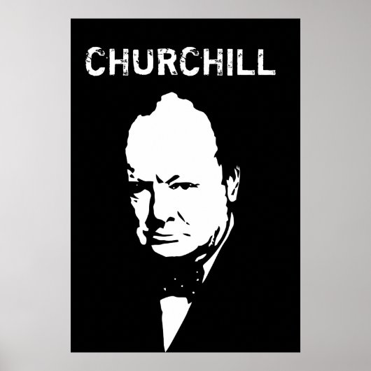 Sir Winston Black en White Poster (Voorkant)