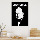 Sir Winston Black en White Poster (Keuken)
