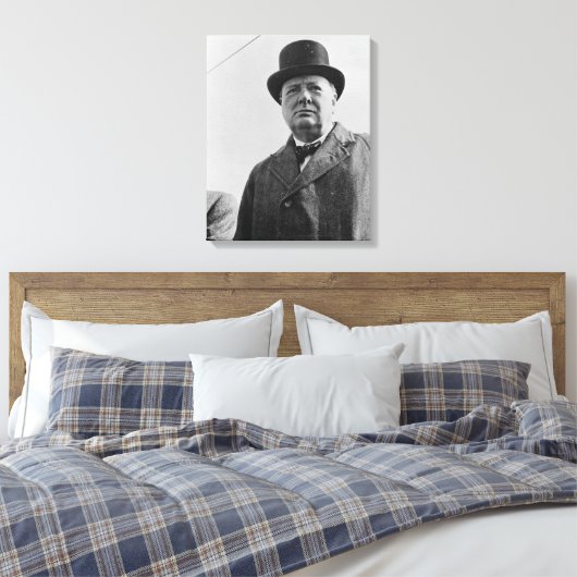 Sir Winston Churchill (1942) Canvas Afdruk (Insitu (Slaapkamer))