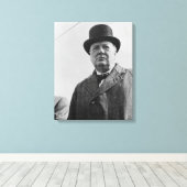 Sir Winston Churchill (1942) Canvas Afdruk (Insitu (Houten vloer))