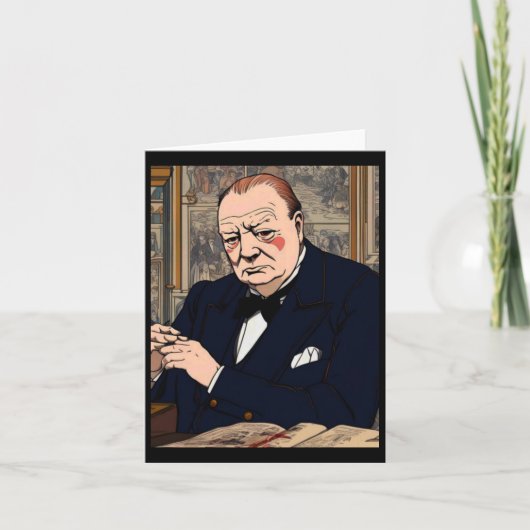 Sir Winston Churchill 4 Sticker Kaart (Voorkant)