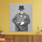 Sir Winston Churchill Canvas Afdruk (Insitu (Woonkamer))