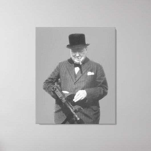 Sir Winston Churchill Canvas Afdruk (Voorkant)