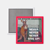 Sir Winston Churchill citaat - Magneet (Voorkant / Achterkant)