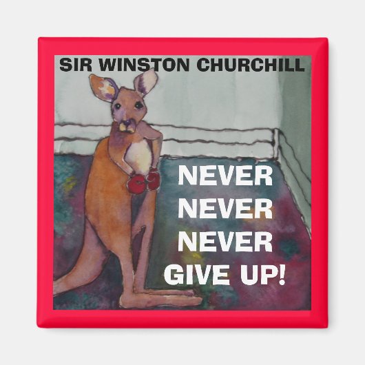Sir Winston Churchill citaat - Magneet (Voorkant)