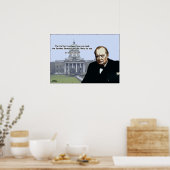 Sir Winston Churchill - Inspirerend Posers Poster (Keuken)