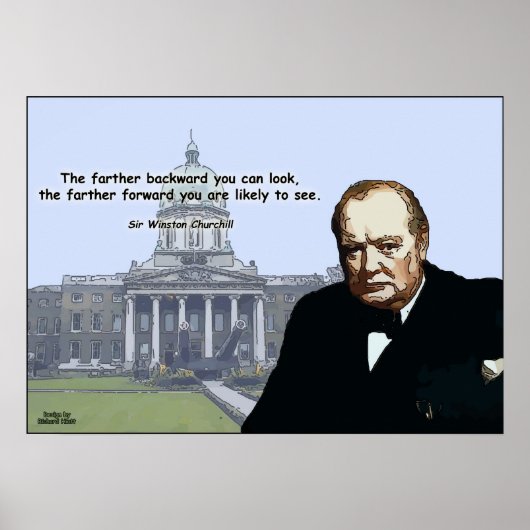 Sir Winston Churchill - Inspirerend Posers Poster (Voorkant)