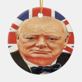 Sir Winston Churchill Keramisch Ornament (Voorkant)