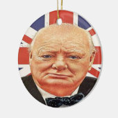 Sir Winston Churchill Keramisch Ornament (Links)