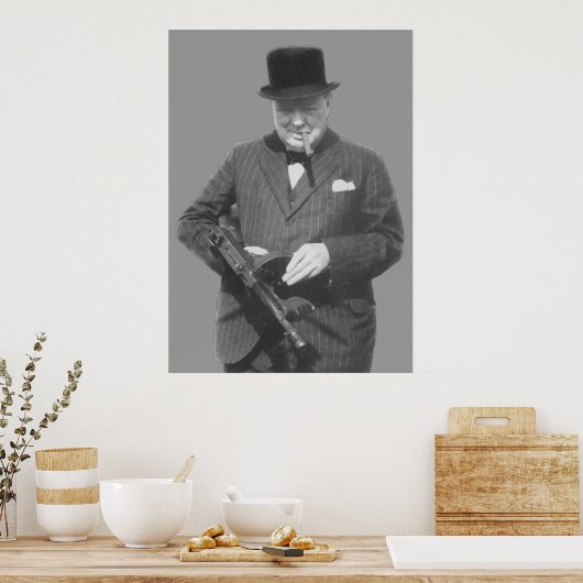 Sir Winston Churchill Poster (Keuken)