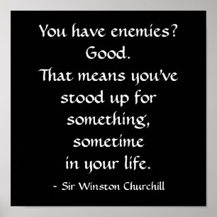 Sir Winston Churchill Quote Poster