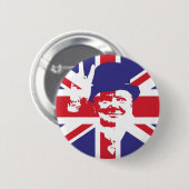 Sir Winston Churchill Ronde Button 5,7 Cm (Voorkant /achterkant)