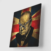 Sir Winston Churchill Vierkante Klok (Hoek)
