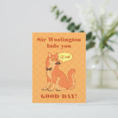 Sir Woofington Post Card Briefkaart (Staand voorkant)