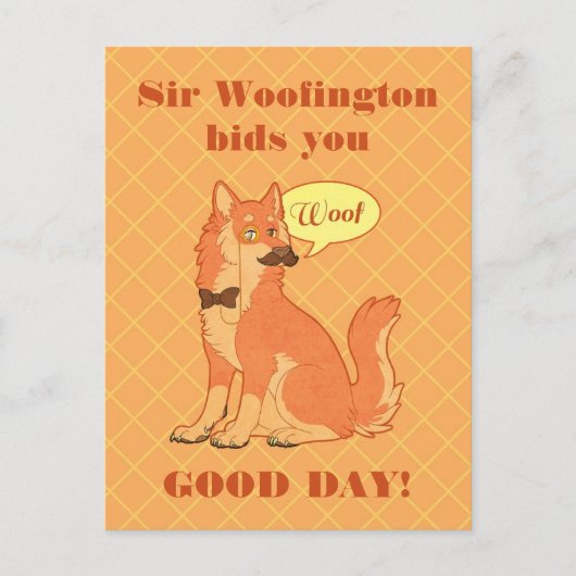 Sir Woofington Post Card Briefkaart (Voorkant)