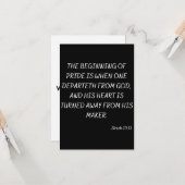 Sirach 10:12 KJV Bijbel Wenskaart voor scripts Kaart (Voorkant / Achterkant in situ)