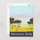 Siracusa, Italië, landschapsposter. Briefkaart (Voorkant / Achterkant)