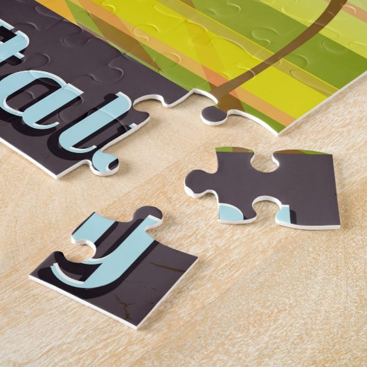 Siracusa, Italië, landschapsposter. Legpuzzel (Zijkant)