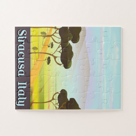 Siracusa, Italië, landschapsposter. Legpuzzel (Horizontaal)