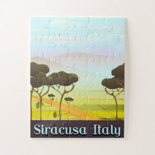 Siracusa, Italië, landschapsposter. Legpuzzel