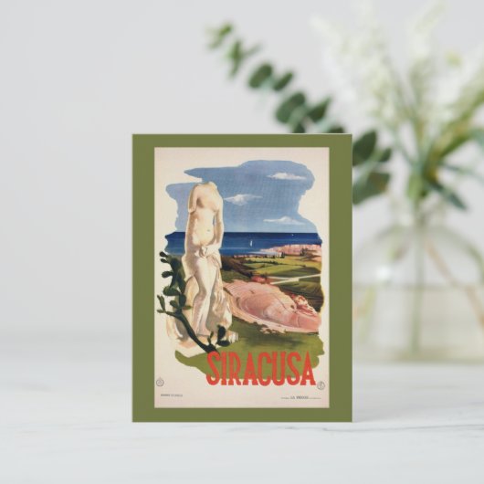 Siracusa Syracuse Italië  Italiaans reizen Briefkaart (Staand voorkant)