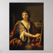 Sirani - Allegory of Painting (zelf-portret) Poster (Voorkant)