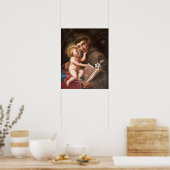 Sirani - Baby Jesus en St. Anthony van Padua Poster (Keuken)