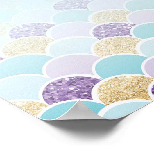 Siren Baby Shower Welkom Achtergrond Poster (Hoek)