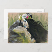 Siren dark mermaid briefkaart (Voorkant / Achterkant)