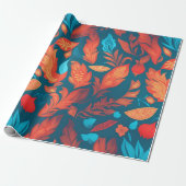 Siren Geometrisch Kleurrijk Gepersonaliseerd Patro Cadeaupapier (Uitgerold)