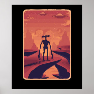 Siren Head Costume voor kinderruimte Alien UFO Poster