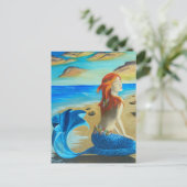 Siren - mermaid briefkaart (Staand voorkant)