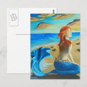 Siren - mermaid briefkaart (Voorkant / Achterkant)