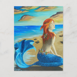 Siren - mermaid briefkaart