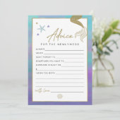 SIREN Mermaid Pas getrouwd Advice and Wishes Game  Kaart (Staand voorkant)